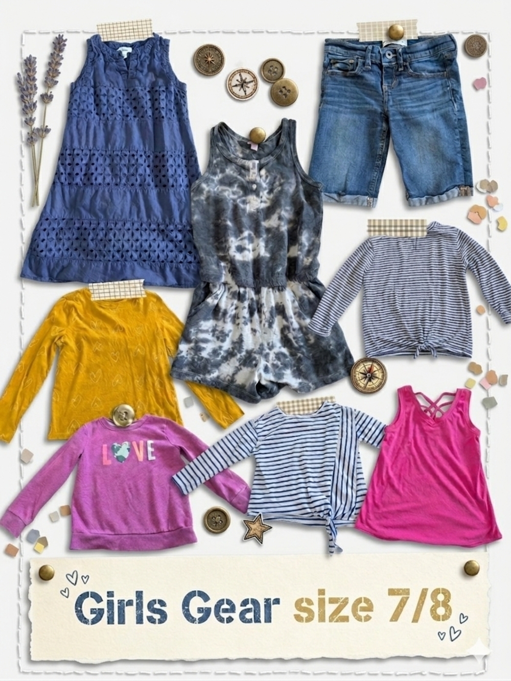 Girls Clothing LOT Size 7/8 Abercrombie, Copper Key, More Than Magic, Old Navy